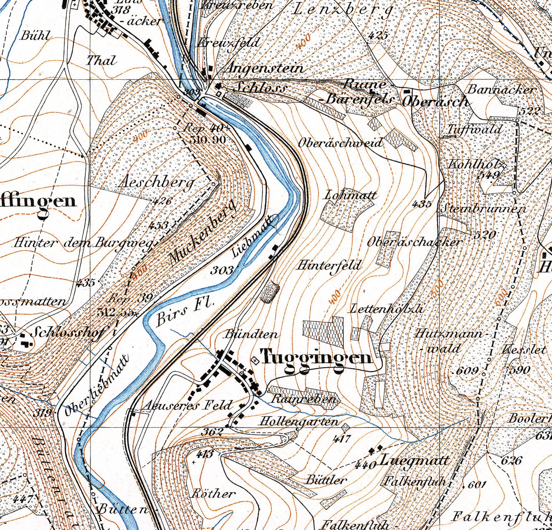E17644 DU08 Siegfriedkarte Duggingen